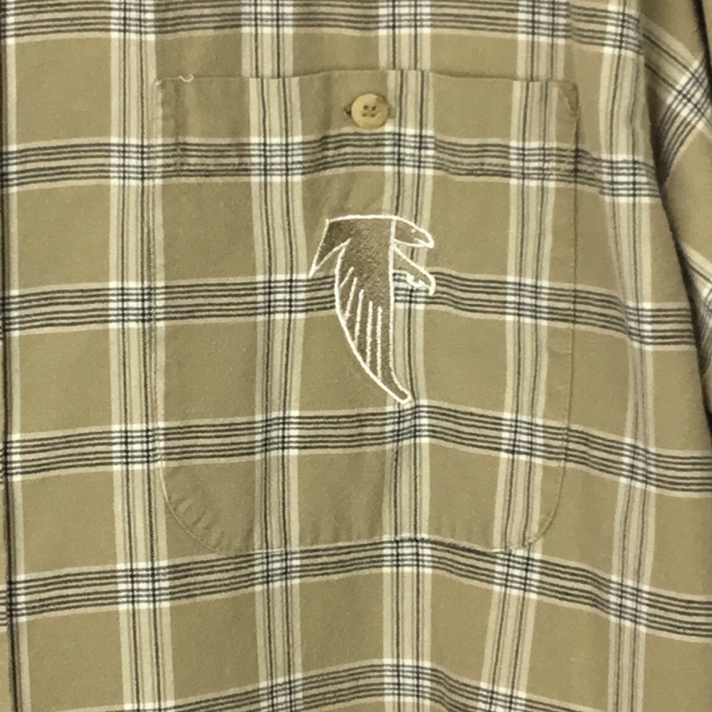 The Edge Falcons logo LS NFL team button down